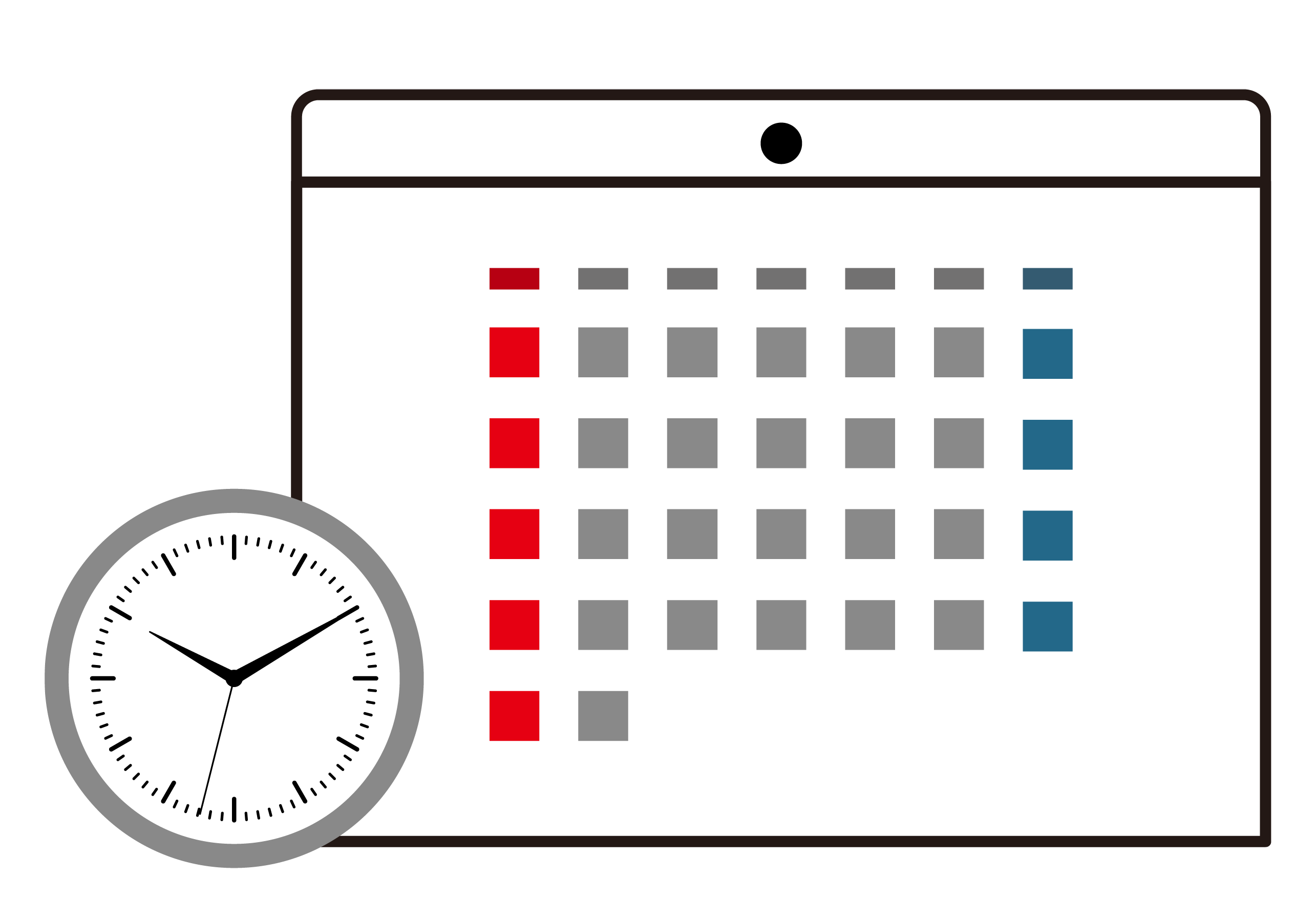 日程の調整イラスト
